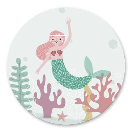 Zeemeermin met plantjes